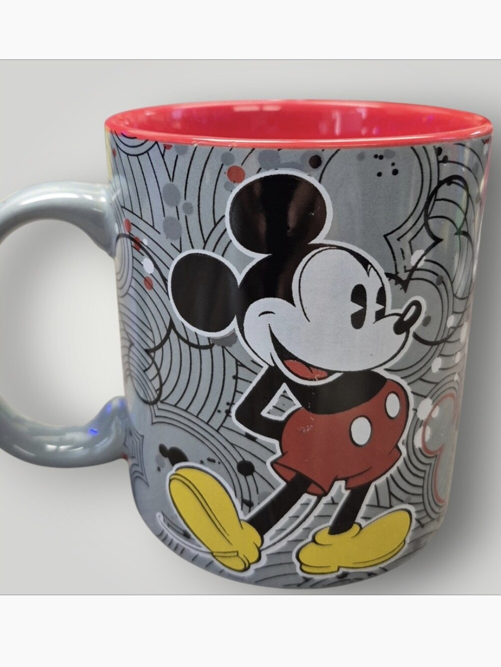 Silver Buffalo Disney Mickey Mouse Circle Logo Pattern 20oz Ceramic Mug
